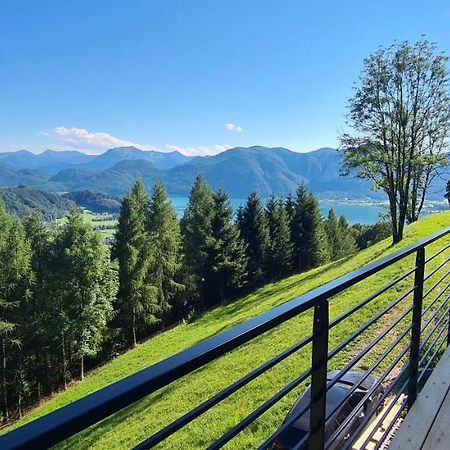 Ruhige Bergvilla In Alleinlage Am Mondsee Mit Seeblick Bergblick Und Whirlpool Innerschwand Exteriör bild