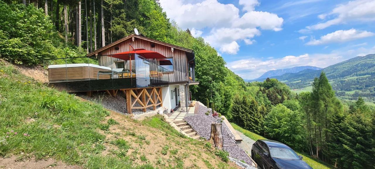 Ruhige Bergvilla In Alleinlage Am Mondsee Mit Seeblick Bergblick Und Whirlpool Innerschwand Exteriör bild